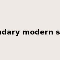 secondary modern school是什么意思