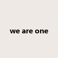 we are one是什么意思