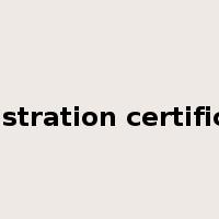 registration certificate是什么意思