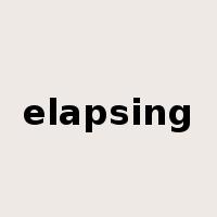 elapsing是什么意思