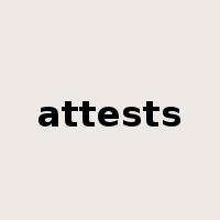 attests是什么意思