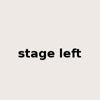 stage left是什么意思