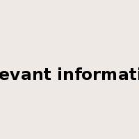 relevant information是什么意思