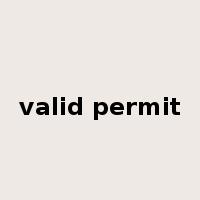 valid permit是什么意思