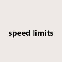 speed limits是什么意思