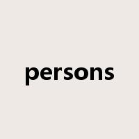 persons是什么意思