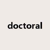 doctoral是什么意思