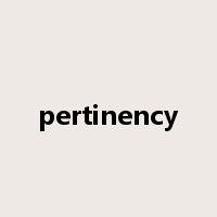 pertinency是什么意思