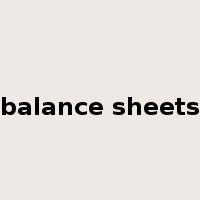 balance sheets是什么意思