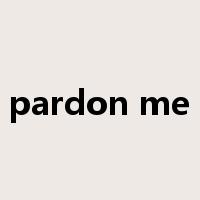 pardon me是什么意思
