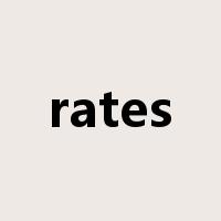 rates是什么意思