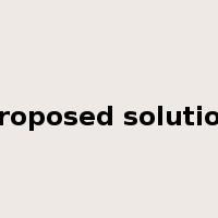 proposed solution是什么意思