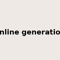 online generation是什么意思