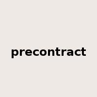 precontract是什么意思