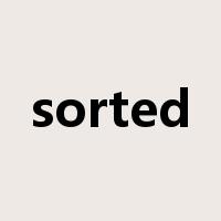 sorted是什么意思