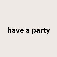 have a party是什么意思