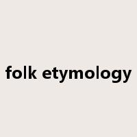 folk etymology是什么意思