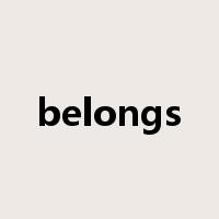 belongs是什么意思