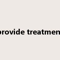 provide treatment是什么意思
