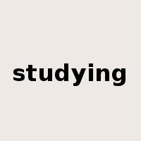 studying是什么意思