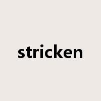 stricken是什么意思