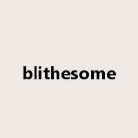 blithesome是什么意思