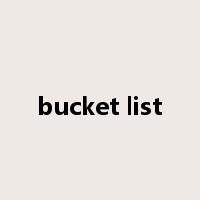 bucket list是什么意思