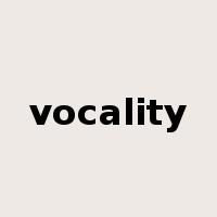 vocality是什么意思