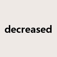 decreased是什么意思