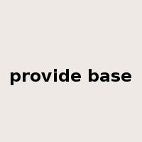 provide base是什么意思