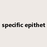 specific epithet是什么意思