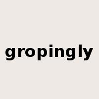 gropingly是什么意思
