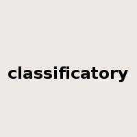 classificatory是什么意思