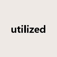 utilized是什么意思
