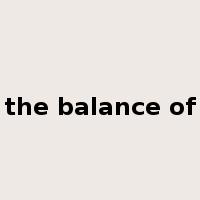 the balance of是什么意思