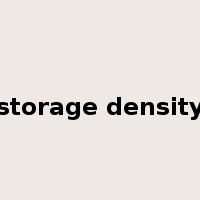 storage density是什么意思