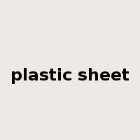 plastic sheet是什么意思