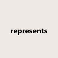 represents是什么意思