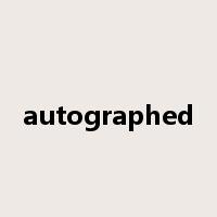 autographed是什么意思