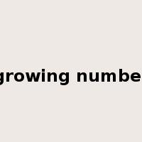 growing number是什么意思