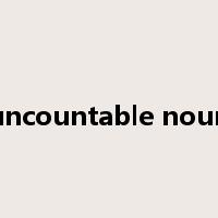uncountable noun是什么意思