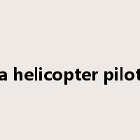 a helicopter pilot是什么意思