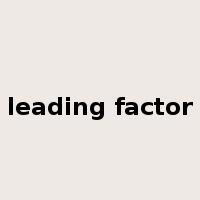 leading factor是什么意思