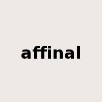 affinal是什么意思