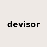 devisor是什么意思
