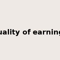 quality of earnings是什么意思