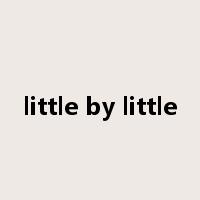 little by little是什么意思