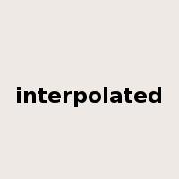 interpolated是什么意思