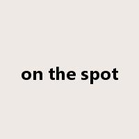on the spot是什么意思