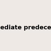 immediate predecessor是什么意思